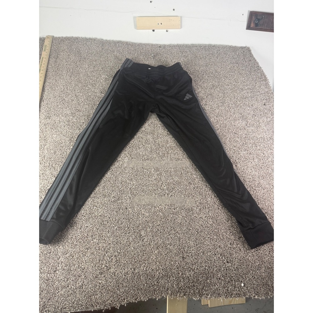 Adidas Womens Track‎ Pants Black Grey 3 Stripe Joggers XL 18/20 Regular Fit